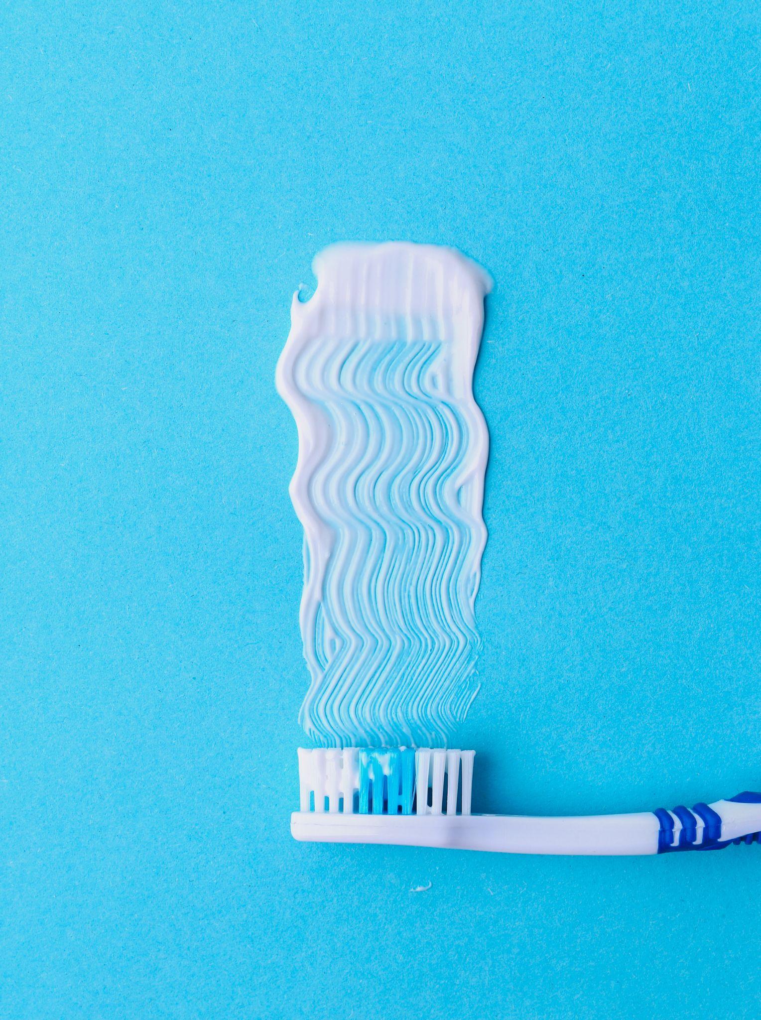 toothbrush with toothpaste